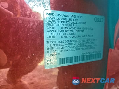 Zdjęcie 13 z 13 samochodu: 2024 AUDI Q3 PREMIUM S LINE 45 VIN:WA1DECF34R1054750 - miniatura