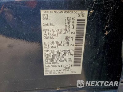 Zdjęcie 13 z 14 samochodu: 2018 NISSAN MURANO S VIN:5N1AZ2MG7JN169428 - miniatura