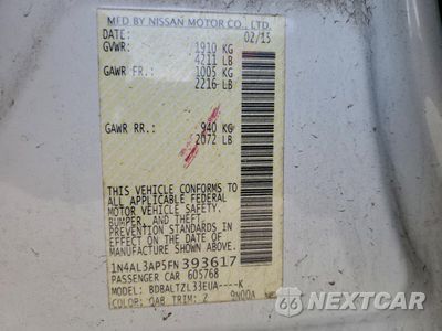 Zdjęcie 12 z 13 samochodu: 2015 NISSAN ALTIMA 2.5 VIN:1N4AL3AP5FN393617 - miniatura