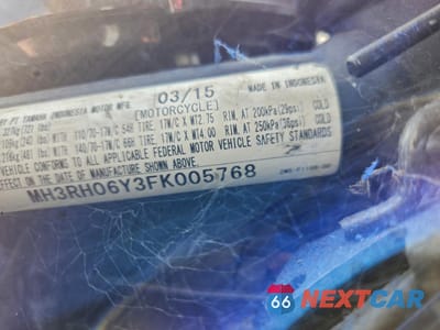 Zdjęcie 9 z 10 samochodu: 2015 YAMAHA YZFR3 VIN:MH3RH06Y3FK005768 - miniatura