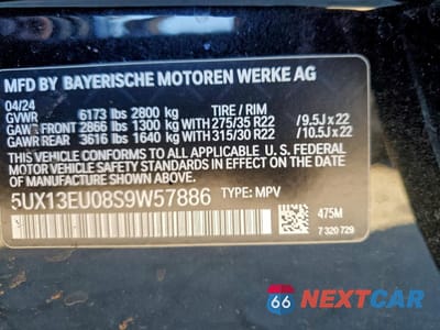 Zdjęcie 13 z 14 samochodu: 2025 BMW X5 SDRIVE 40I VIN:5UX13EU08S9W57886 - miniatura