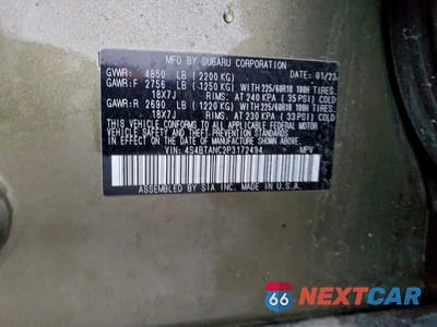 Zdjęcie 12 z 12 samochodu: 2023 SUBARU OUTBACK LIMITED VIN:4S4BTANC2P3172494 - miniatura