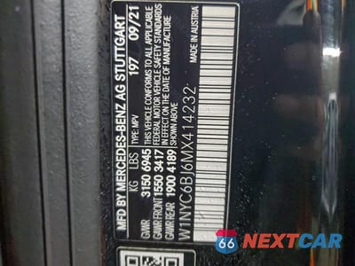 Zdjęcie 12 z 12 samochodu: 2021 MERCEDES-BENZ G 550 VIN:W1NYC6BJ6MX414232 - miniatura