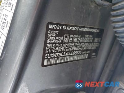 Zdjęcie 12 z 12 samochodu: 2013 BMW X3 XDRIVE28I VIN:5UXWX9C5XD0D08625 - miniatura