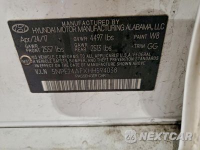 Zdjęcie 12 z 15 samochodu: 2017 HYUNDAI SONATA SE VIN:5NPE24AFXHH594038 - miniatura