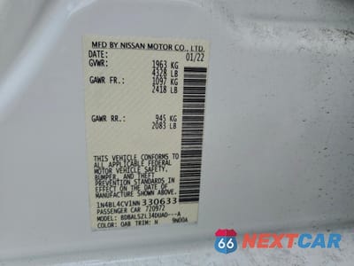 Zdjęcie 12 z 15 samochodu: 2022 NISSAN ALTIMA SR VIN:1N4BL4CV1NN330633 - miniatura