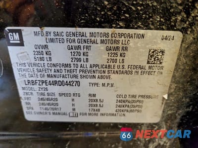Zdjęcie 13 z 13 samochodu: 2024 BUICK ENVISION ESSENCE VIN:LRBFZPE44RD044270 - miniatura