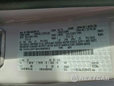 Zdjęcie 12 z 15 samochodu: 2017 FORD ESCAPE S VIN:1FMCU0F74HUB85952 - miniatura