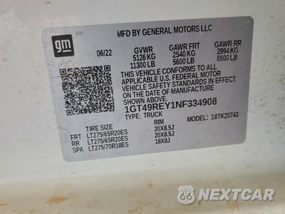 Zdjęcie 13 z 15 samochodu: 2022 GMC SIERRA 2500HD VIN:1GT49REY1NF334908 - miniatura