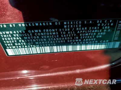 Zdjęcie 12 z 13 samochodu: 2016 VOLKSWAGEN JETTA S VIN:3VW267AJ7GM339916 - miniatura