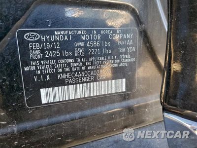 Zdjęcie 13 z 13 samochodu: 2012 HYUNDAI SONATA HYBRID VIN:KMHEC4A40CA028123 - miniatura