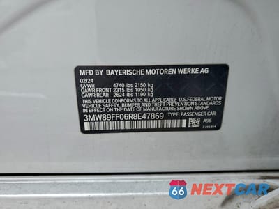 Zdjęcie 12 z 13 samochodu: 2024 BMW 330XI VIN:3MW89FF06R8E47869 - miniatura