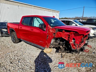 Czwarte zdjęcie samochodu z boku: 2021 GMC SIERRA K1500 AT4 VIN:1GTP9EEL4MZ111351 - miniatura