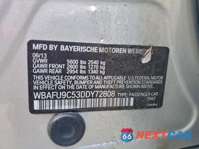 Zdjęcie 12 z 12 samochodu: 2013 BMW 550 XI VIN:WBAFU9C53DDY72808 - miniatura