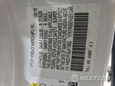 Zdjęcie 13 z 13 samochodu: 2018 HONDA ACCORD SPORT VIN:1HGCV1F35JA170602 - miniatura