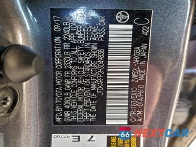 Zdjęcie 12 z 13 samochodu: 2017 TOYOTA PRIUS PRIME VIN:JTDKARFP2H3049838 - miniatura