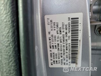 Zdjęcie 12 z 14 samochodu: 2012 HONDA ACCORD LX VIN:1HGCP2F31CA223816 - miniatura