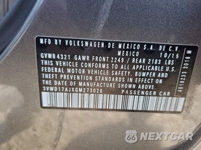 Zdjęcie 12 z 12 samochodu: 2016 VOLKSWAGEN JETTA SPORT VIN:3VWD17AJXGM273028 - miniatura