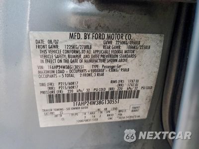 Zdjęcie 12 z 13 samochodu: 2008 FORD TAURUS SEL VIN:1FAHP24W38G130551 - miniatura