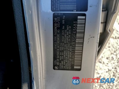 Zdjęcie 13 z 13 samochodu: 2003 BMW 525 I VIN:WBADT334X3GF43683 - miniatura