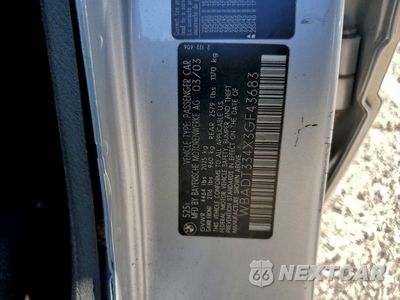 Zdjęcie 13 z 13 samochodu: 2003 BMW 525 I VIN:WBADT334X3GF43683 - miniatura