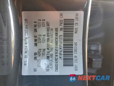 Zdjęcie 12 z 12 samochodu: 2023 MAZDA 3 PREFERRED VIN:JM1BPALM1P1611278 - miniatura