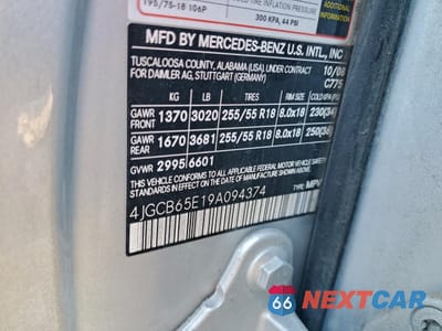 Zdjęcie 12 z 12 samochodu: 2009 MERCEDES-BENZ R 350 4MATIC VIN:4JGCB65E19A094374 - miniatura