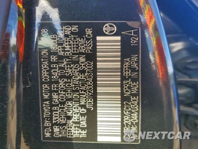 Zdjęcie 12 z 14 samochodu: 2008 TOYOTA YARIS VIN:JTDBT923084037002 - miniatura