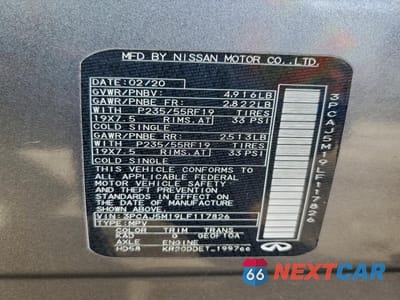 Zdjęcie 13 z 14 samochodu: 2020 INFINITI QX50 PURE VIN:3PCAJ5M19LF117826 - miniatura