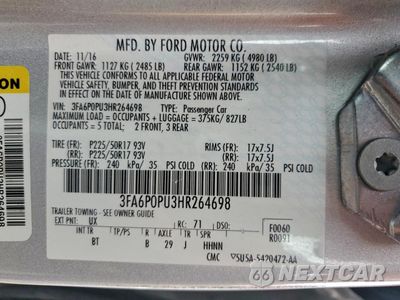Zdjęcie 12 z 13 samochodu: 2017 FORD FUSION SE PHEV VIN:3FA6P0PU3HR264698 - miniatura