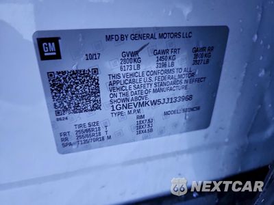 Zdjęcie 13 z 15 samochodu: 2018 CHEVROLET TRAVERSE LT VIN:1GNEVMKW5JJ133968 - miniatura
