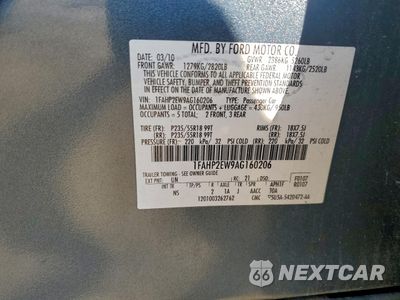Zdjęcie 12 z 12 samochodu: 2010 FORD TAURUS SEL VIN:1FAHP2EW9AG160206 - miniatura