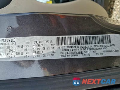 Zdjęcie 13 z 13 samochodu: 2019 DODGE GRAND CARAVAN SE VIN:2C4RDGBGXKR639431 - miniatura