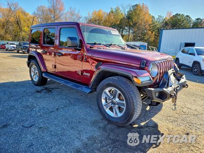 Czwarte zdjęcie samochodu z boku: 2021 JEEP WRANGLER UNLIMITED SAHARA VIN:1C4HJXEG6MW576371 - miniatura