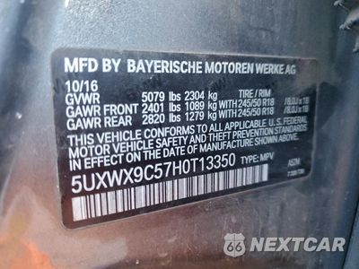 Zdjęcie 14 z 14 samochodu: 2017 BMW X3 XDRIVE28I VIN:5UXWX9C57H0T13350 - miniatura