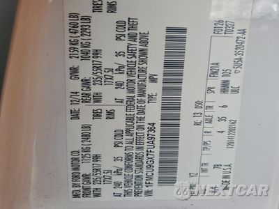 Zdjęcie 14 z 16 samochodu: 2015 FORD ESCAPE SE VIN:1FMCU9GX7FUA97364 - miniatura