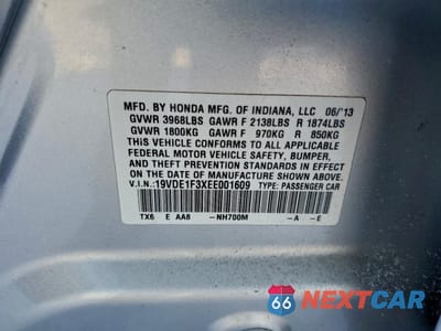 Zdjęcie 12 z 12 samochodu: 2014 ACURA ILX 20 VIN:19VDE1F3XEE001609 - miniatura