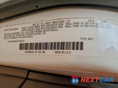 Zdjęcie 13 z 13 samochodu: 2007 SUBARU B9 TRIBECA 3.0 H6 VIN:4S4WX83D374403570 - miniatura