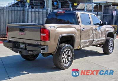 Trzecie zdjęcie samochodu z tyłu: 2015 GMC SIERRA K1500 SLT VIN:3GTU2VEC0FG106920 - miniatura