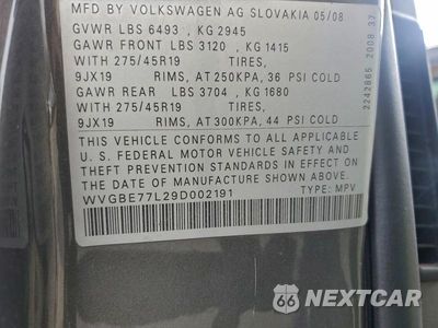 Zdjęcie 14 z 14 samochodu: 2009 VOLKSWAGEN TOUAREG 2 V6 VIN:WVGBE77L29D002191 - miniatura