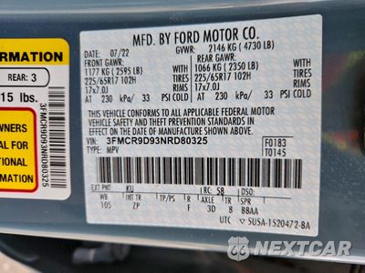 Zdjęcie 13 z 16 samochodu: 2022 FORD BRONCO SPORT BADLANDS VIN:3FMCR9D93NRD80325 - miniatura