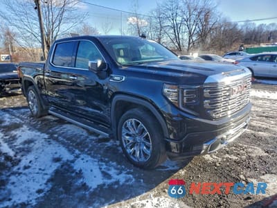 Czwarte zdjęcie samochodu z boku: 2023 GMC SIERRA K1500 DENALI VIN:1GTUUGE84PZ334132 - miniatura