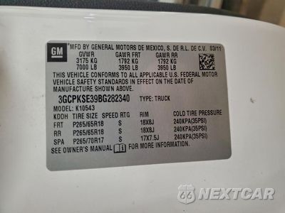 Zdjęcie 13 z 13 samochodu: 2011 CHEVROLET SILVERADO K1500 LT VIN:3GCPKSE39BG282340 - miniatura