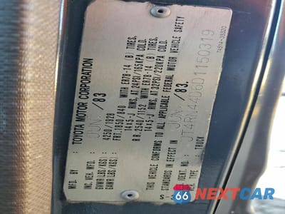 Zdjęcie 12 z 13 samochodu: 1983 TOYOTA PICKUP 1/2 TON RN44 VIN:JT4RN44D6D1150319 - miniatura