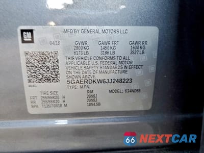Zdjęcie 13 z 14 samochodu: 2018 BUICK ENCLAVE AVENIR VIN:5GAERDKW6JJ248223 - miniatura