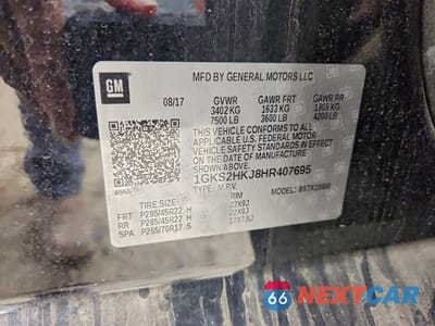 Zdjęcie 13 z 14 samochodu: 2017 GMC YUKON XL DENALI VIN:1GKS2HKJ8HR407695 - miniatura