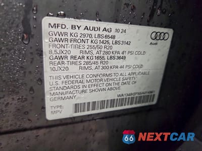 Zdjęcie 12 z 13 samochodu: 2025 AUDI Q6 E-TRON PRESTIGE VIN:WA134BGF5SA014961 - miniatura