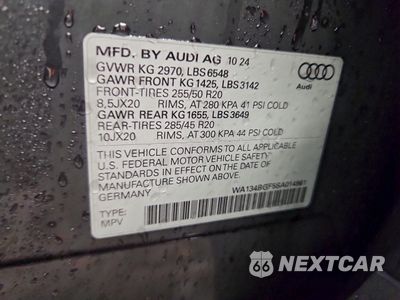 Zdjęcie 12 z 13 samochodu: 2025 AUDI Q6 E-TRON PRESTIGE VIN:WA134BGF5SA014961 - miniatura