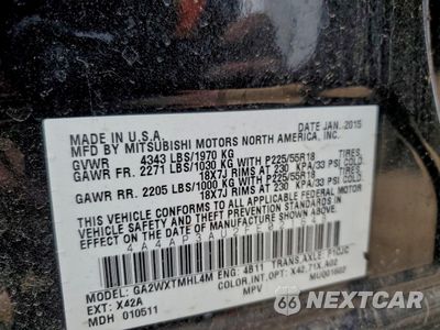 Zdjęcie 14 z 14 samochodu: 2015 MITSUBISHI OUTLANDER SPORT ES VIN:4A4AP3AU2FE021648 - miniatura