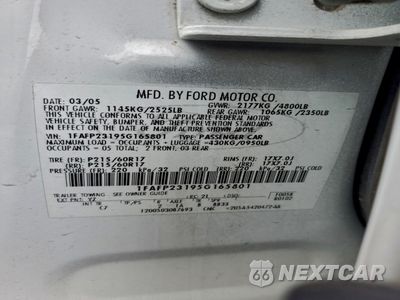 Zdjęcie 12 z 13 samochodu: 2005 FORD FIVE HUNDRED VIN:1FAFP23195G165801 - miniatura